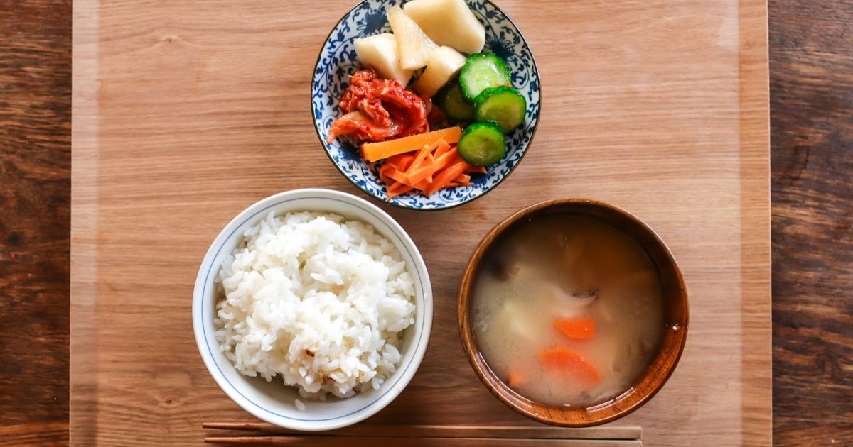 ご飯・味噌汁・副菜の和定食|草津・南草津のパーソナルジムの食事指導